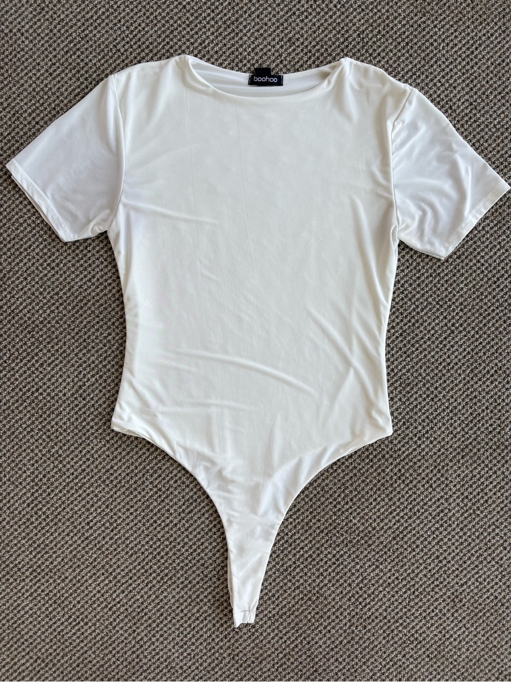 Boohoo White One Piece Bodysuit
